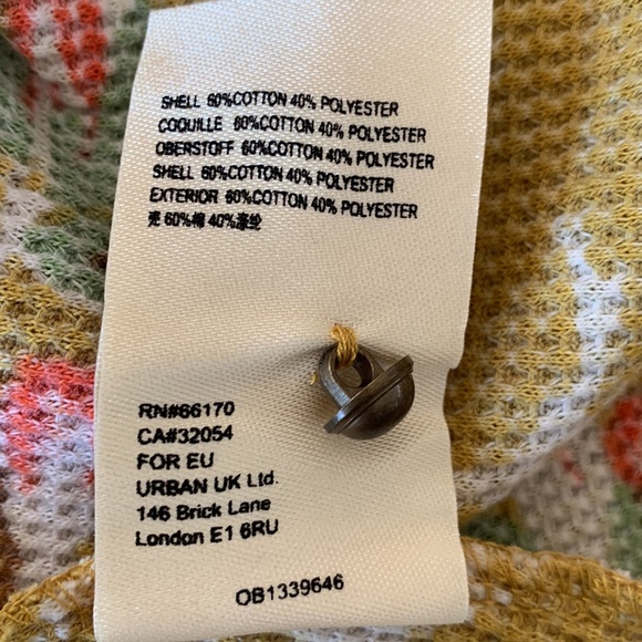 Anthropologie Pilcro Waffle Henley Long Sleeve Floral Top - Picture 4 of 10